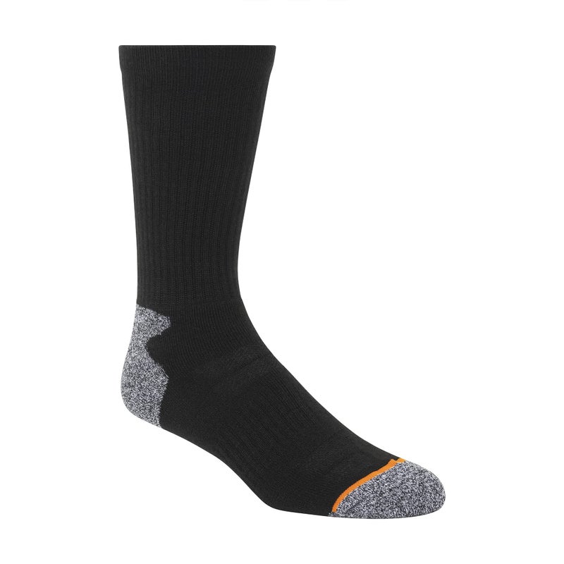 Weatherproof Mens 4 Pack Terry Crew Socks, Black, 10-13 US - Image 2